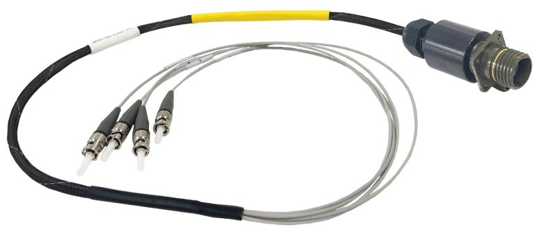 ST-4 fiber receptacle, 62.5/125µm, 1 meter NAVSEA(6877804-08) NSN(6020-01-418-6285) KFO 60810