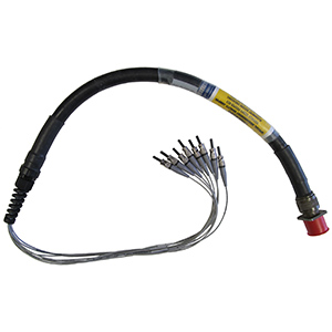 (MQJ) ST-8 fiber receptacle, 62.5/125µm, 1 meter NAVSEA(6877804-10) NSN(6020-01-425-9730)(KFO 61010)