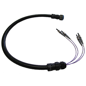 4-Channel ARINC Plug to ST, Loose Structure, 62.5/125µm, multimode, 1 meter (KFO 70042)