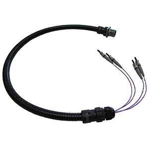 4-Channel ARINC Receptacle to ST, Loose Structure, 62.5/125µm, multimode, 1 meter (KFO 70043)